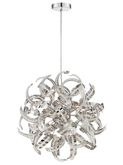 Ribbons Pendant in Crystal Chrome.